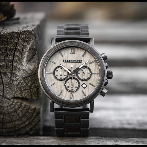 Men’s Grey Luxury Real Wooden Watch (BRAND NEW) - Picture 5 of 8